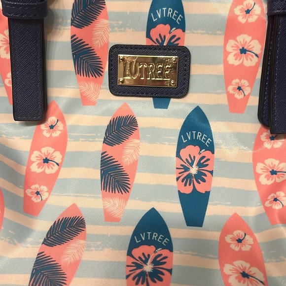 Lvtree tote  blue and pink with surfboards - Picture 8 of 10
